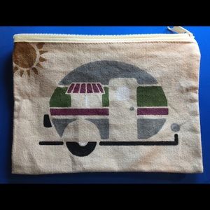 Handpainted Camper Canvas Zippered Bag